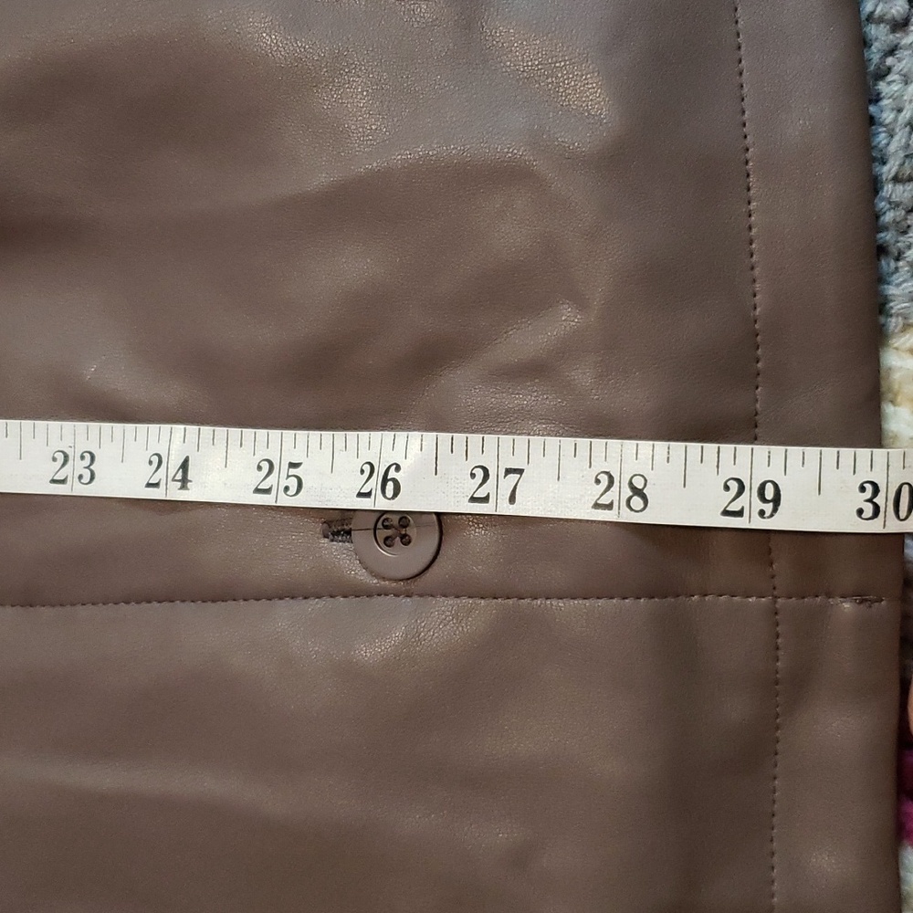 Reitman's Faux Leather Shacket brown iron size large jacket - Picture 8 of 10